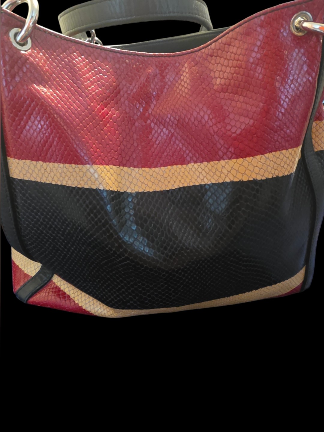 Furla Python Embossed Hobo